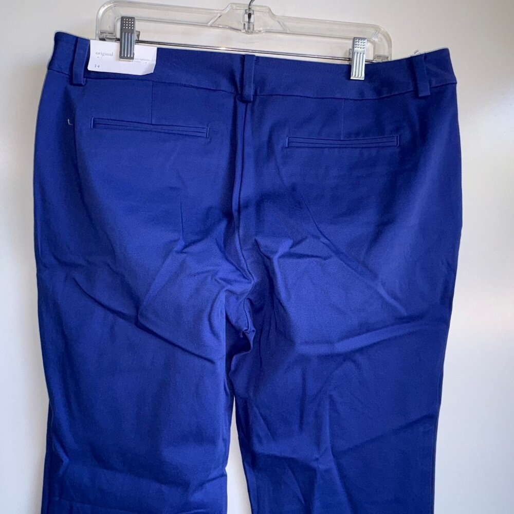 NWT LOFT Original Crop Chino Pants Size 14 Blue - Picture 4 of 11